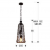 Imagen 3 de Laza Lámpara colgante tulipa cristal soplado 60W LED ø21x58cm - Negro óxido