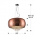 Imagen 3 de Caelum Lámpara colgante LED 6x33W ø50x5cm - Cromado, cobre espejo, transparente