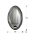 Imagen 3 de Gaudi Espejo ovalado 116x180x10cm - Espejo plata y cristal negro