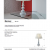 Imagen 2 de Mercury Lampe de table Grand 1xE27 LED 10W 39x25cm - blanc brillant abat-jour blanc