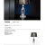 Imagen 2 de Corinto Lampe de table Double LED 60W abat-jour noir/Transparent