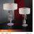 Imagen 2 de Domo Lampe de table 3L chromé brillant + abat-jour blanc