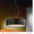 Imagen 2 de Ibis Pendelleuchte 3L Chrom + lampenschirm stoff Schwarz