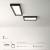 Imagen 2 de Up ceiling lamp rectangular 1 x plate LED 50w - Lacquered Graphite mate