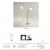 Imagen 2 de Swing lámpara de Pie con pantalla Crema E27 70W - gris grafito